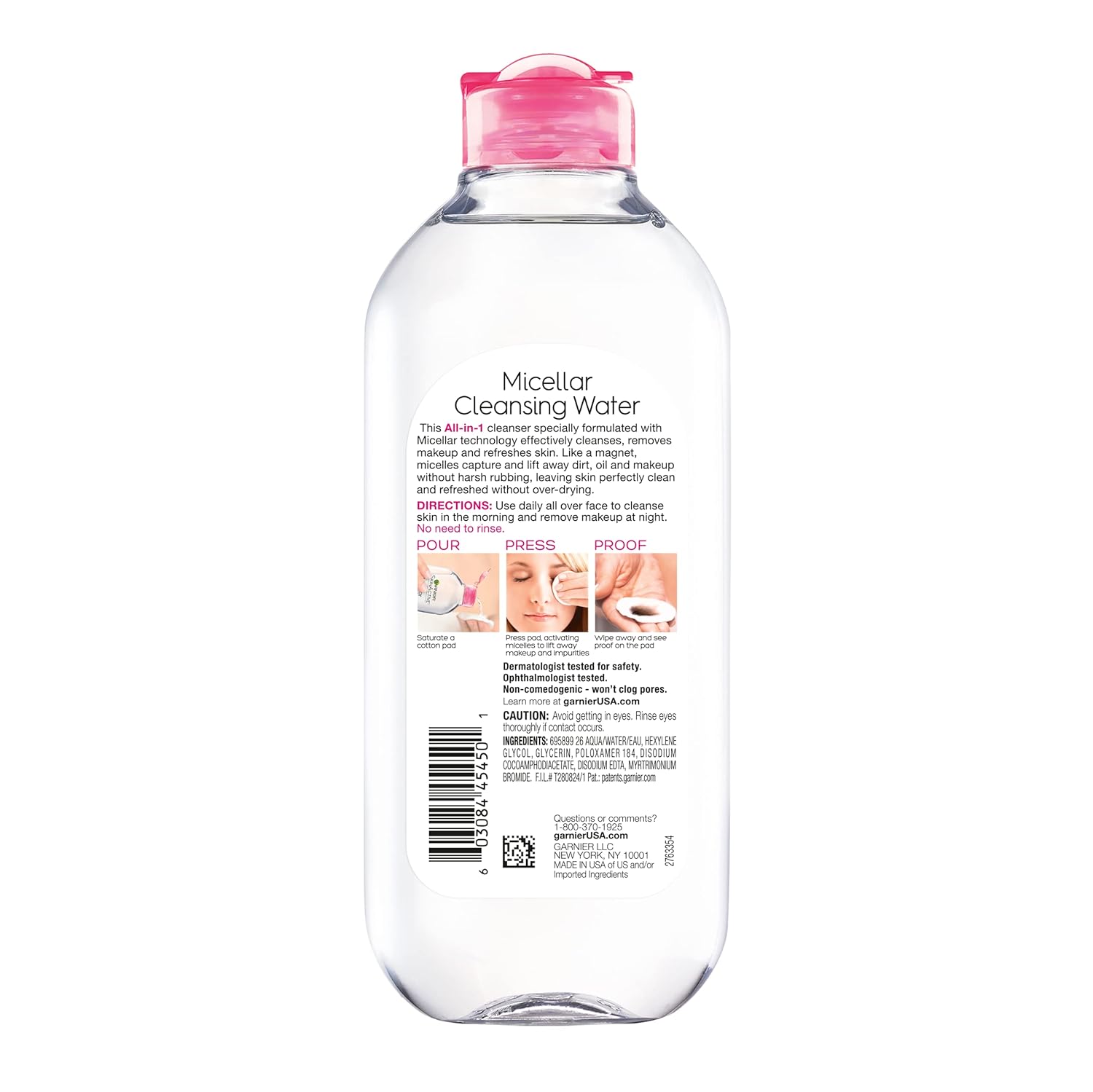 Garnier SkinActive Micellar Water for All Skin Types, Facial Cleanser & Makeup Remover, 13.5 fl. Oz, 1 count (Packaging May Vary) - Image 10